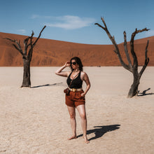 Load image into Gallery viewer, Pleated Shorts in Terra Cotta
