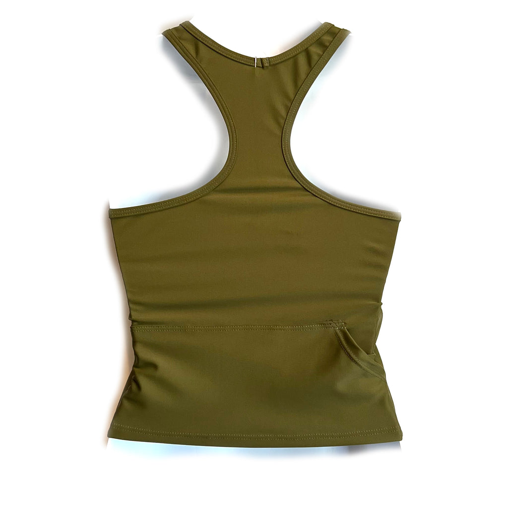 Pocket Tank in Olive Green 