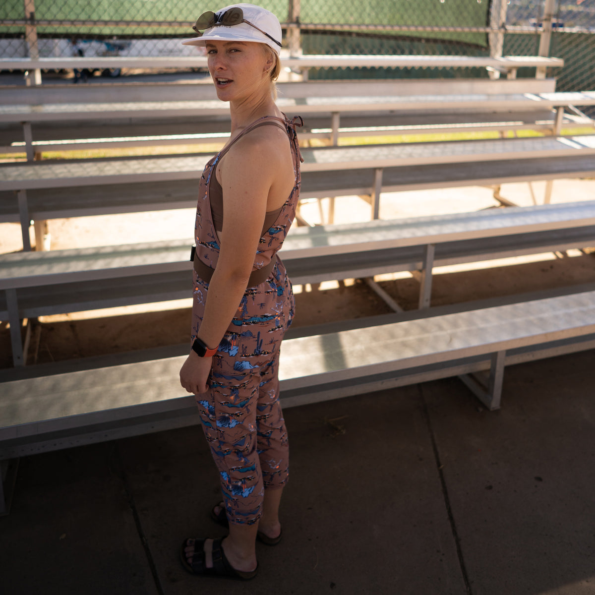 Lynt Printed Cropped Camp Coveralls in Desert Dweller