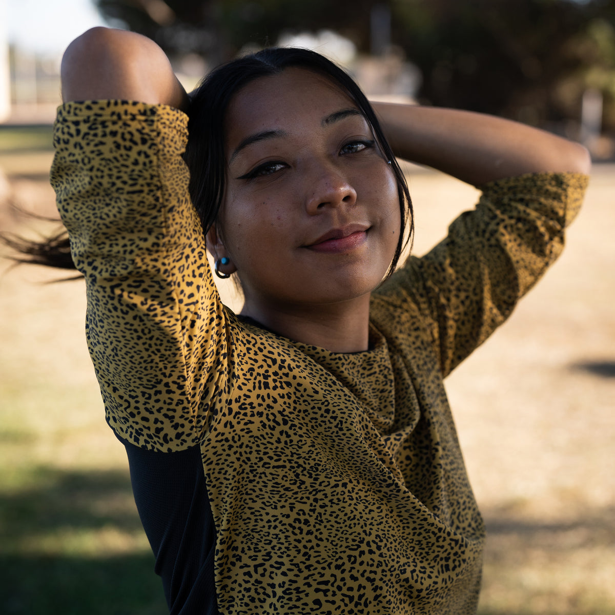 Lynt Crop Tee in Finely Spotted Cheetah