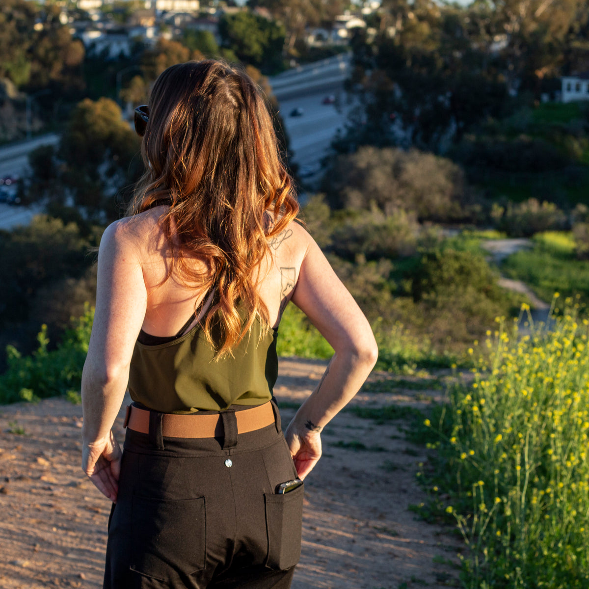 Lynt Tunic Tank in Green Olive