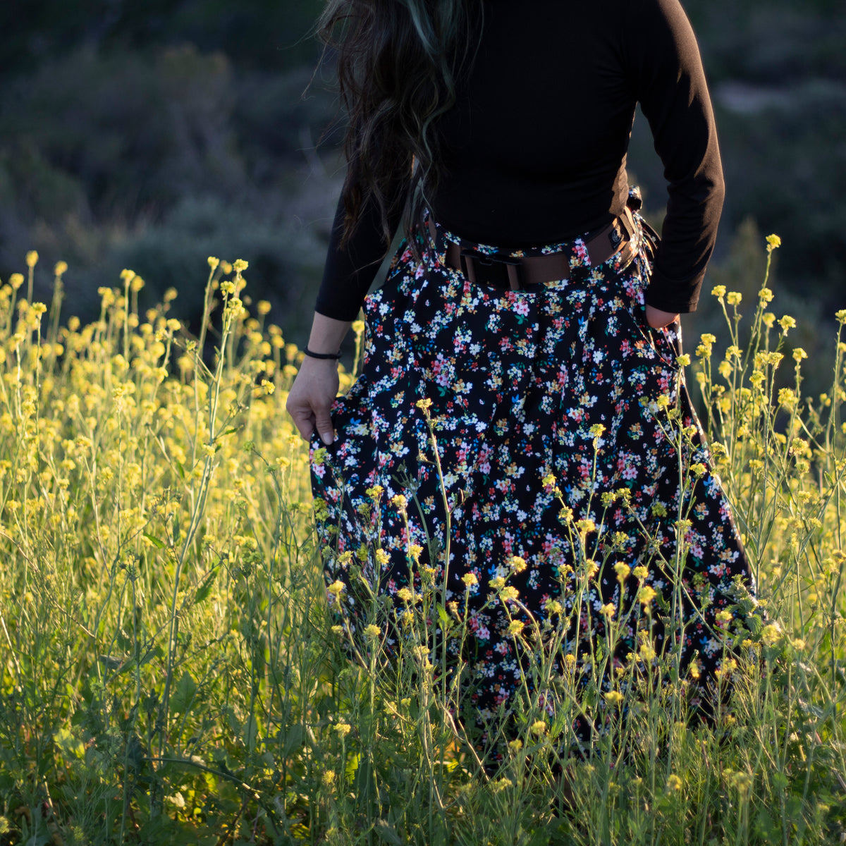 Lynt Pocket Maxi Skirt in Flower Bed