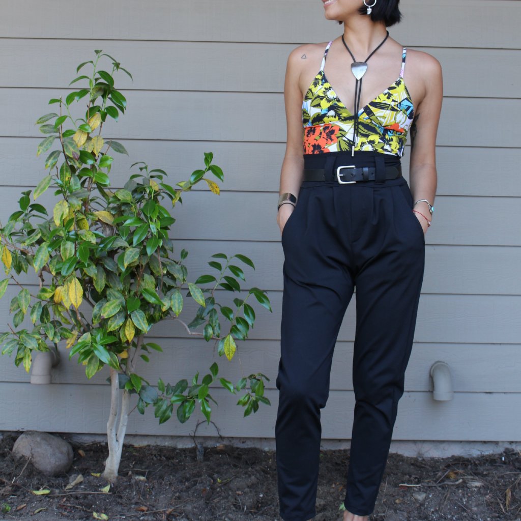 Pleated Pants in Black