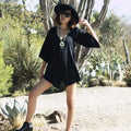 Lynt A Line Sleeved Romper in Black