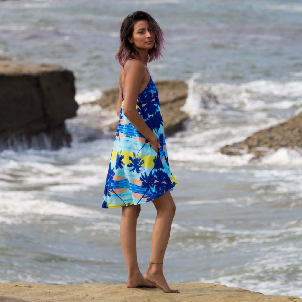 beach throw on dress Berlook Linen Criss-Cross Back Maxi Dress